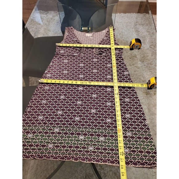 M.S.S.P Women's Purple Polyester Square Neck Sleeveless Knee Length Dress Size L - Picture 4 of 15